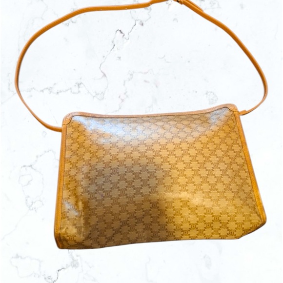 Vintage Celine Macadam Clutch Converted Crossbody H 8”x W 10” Pre loved - Picture 1 of 9